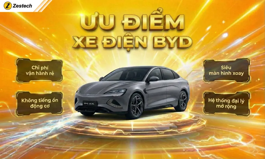 Xe điện BYD - "Kẻ soán ngôi" Tesla với những công nghệ đột phá 8 Ưu điểm xe điện BYD
