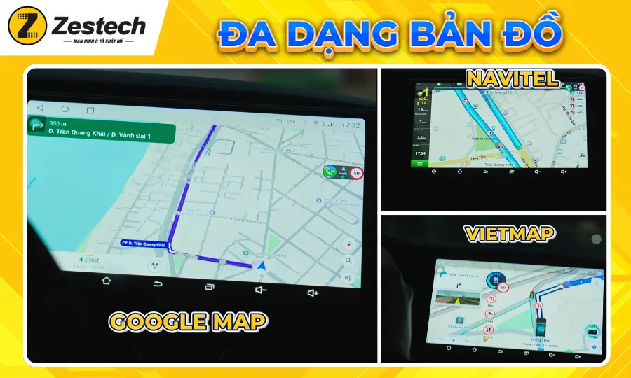 Lên màn Zestech Z100 tại Quang Chiến Auto: Ngon - Mượt - Giá tốt 3 Zestech Z100-Bản đồ dẫn đường