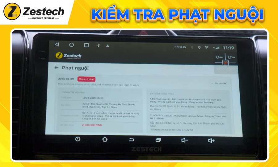 Keramic Phú Thọ-ZT360G-Kiểm tra phạt nguội