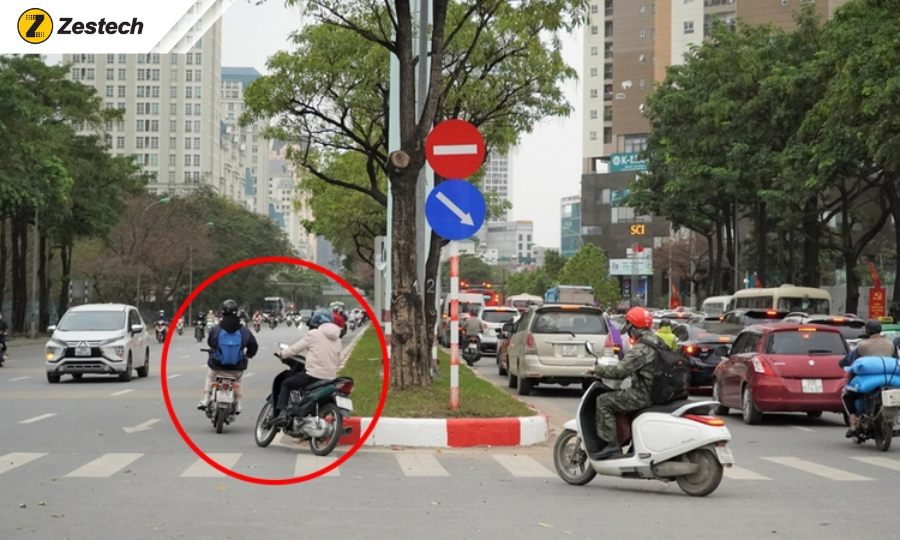 Lỗi đi ngược chiều, đi vào đường cấm