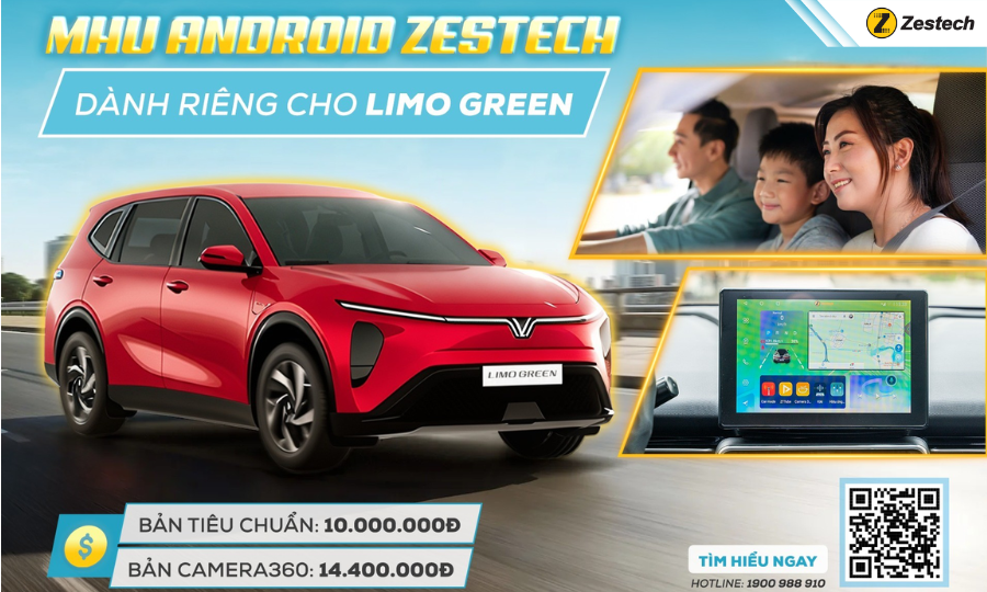 Màn hình android Zestech cho xe Limo Green 1 Màn hình Android Zestech cho xe Limo Green