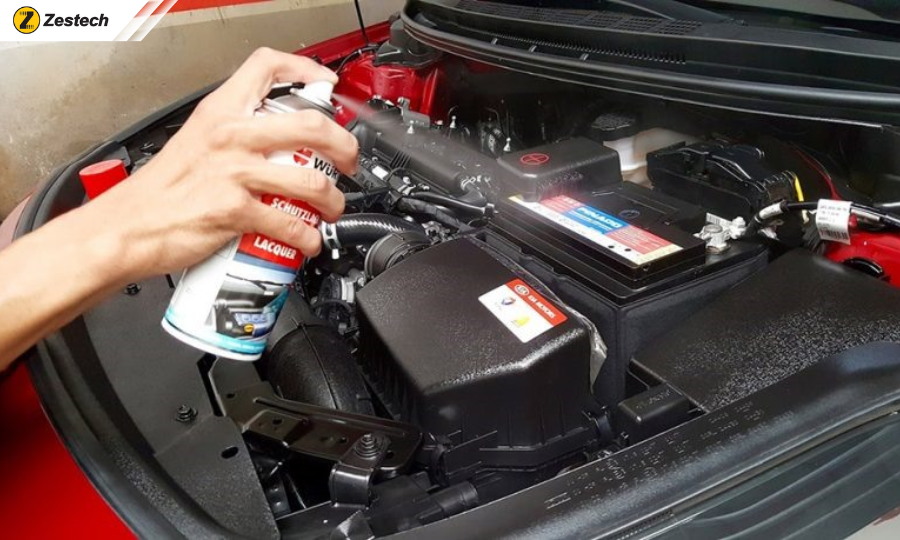 Quy trình 7 bước vệ sinh khoang máy ô tô chuẩn detailing 6 Dưỡng chuyên sâu và bàn giao