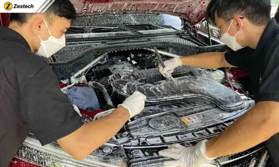 Quy trình 7 bước vệ sinh khoang máy ô tô chuẩn detailing 8 Tiêu chí đánh giá dịch vụ vệ sinh khoang máy uy tín