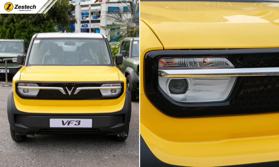 Đánh giá xe điện VinFast VF3: Thiết kế, bảng giá và thông số 4 Thiết kế phần đầu xe ô tô điện VinFast VF3