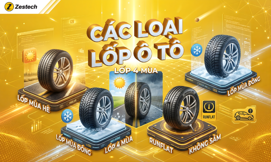 Bảng giá lốp ô tô mới nhất 2026: các loại lốp & cách chọn