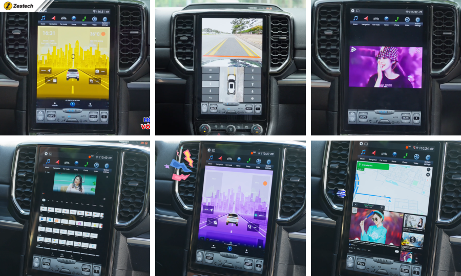 MHU là gì? Giải pháp MHU Android Zestech đột phá cho VF3, Xforce, Everest 6 MHU Android Zestech cho Ford Everest -Ranger