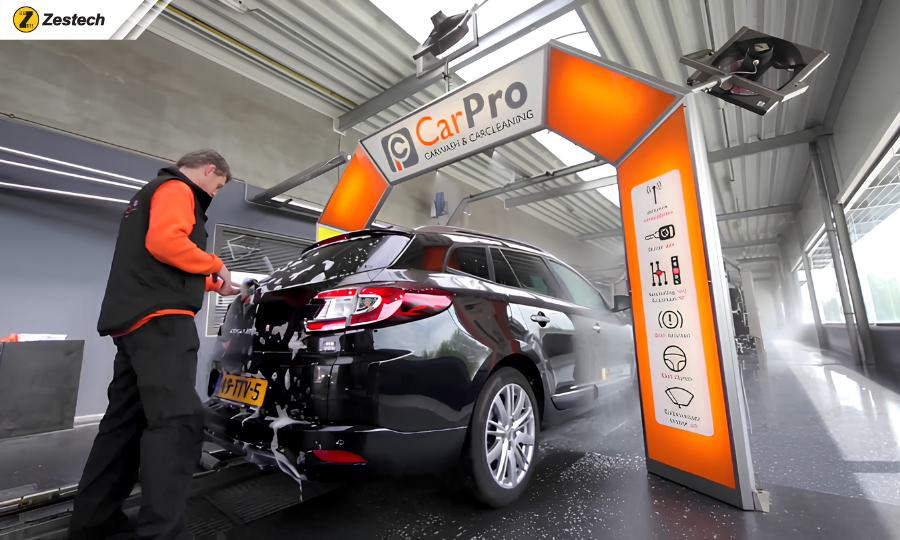 Máy rửa xe bán tự động