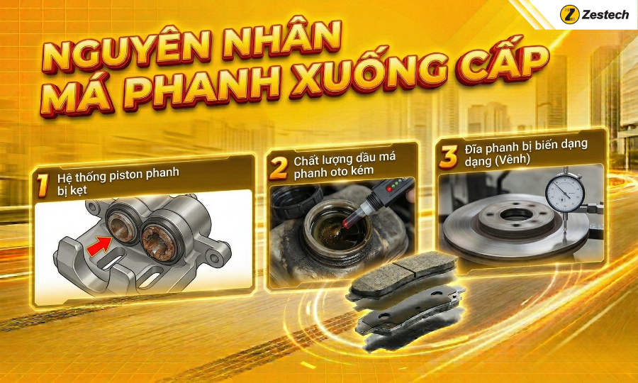 Má phanh ô tô là gì? 5 dấu hiệu cảnh báo cần thay 5 Nguyên nhân má phanh xuống cấp-1