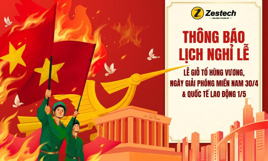 THÔNG BÁO LỊCH NGHỈ LỄ GIỖ TỔ HÙNG VƯƠNG, 30/4 VÀ 1/5 NĂM 2026