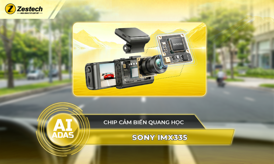 Gắn camera hành trình ở đâu? Vị trí chuẩn xác giúp lái xe an toàn 7 Camera hành trình C500 ADAS tích hợp cảm biến quang học IMX335
