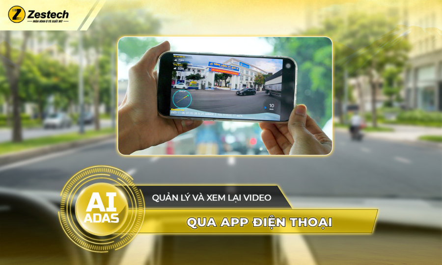Gắn camera hành trình ở đâu? Vị trí chuẩn xác giúp lái xe an toàn 12 Camera hành trình C500 ADAS tích hợp ứng dụng quản lý qua điện thoại thông minh