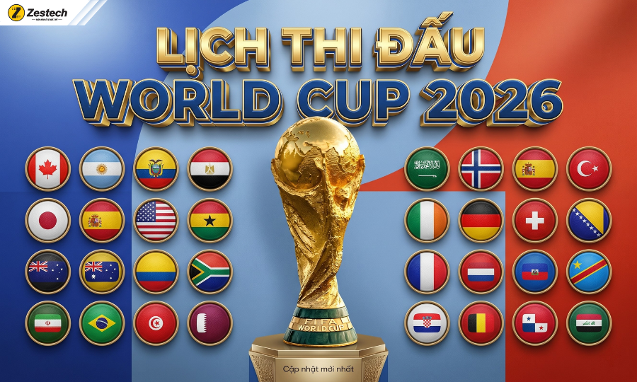 Lịch thi đấu World Cup 2026​ mới nhất theo giờ Việt Nam