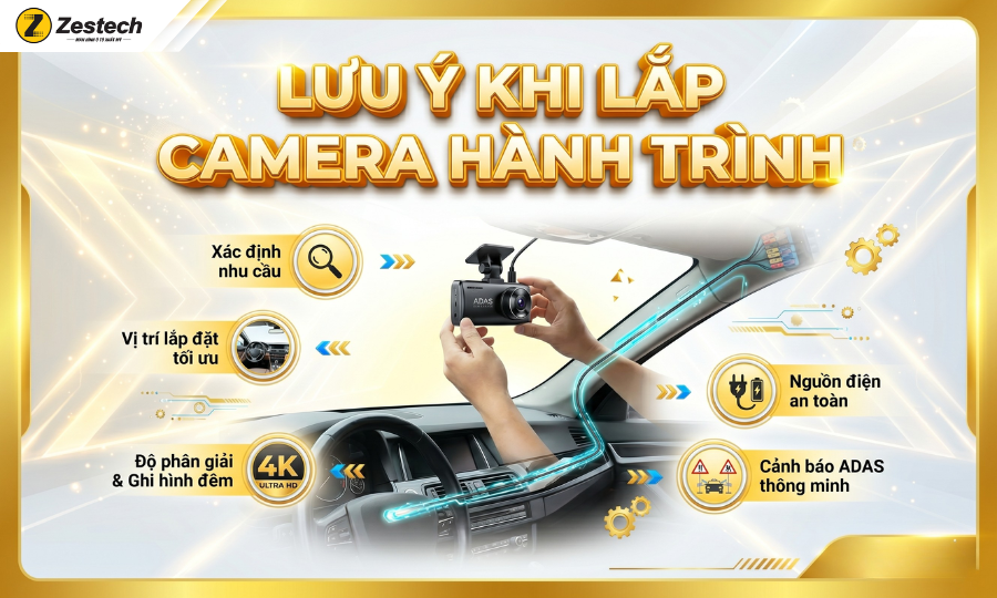 5 lưu ý khi lắp camera hành trình cho ô tô