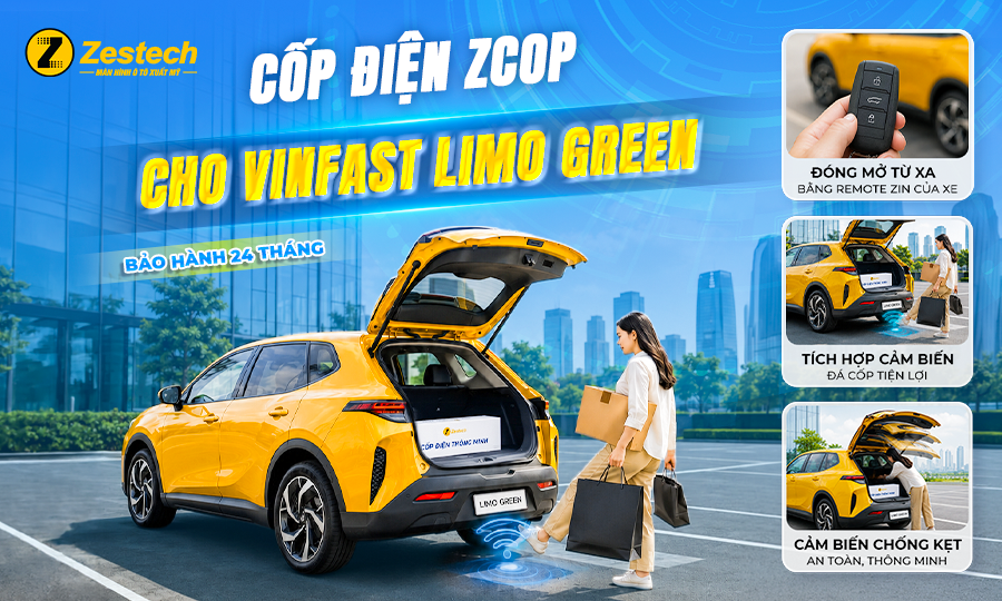 Độ cốp điện VinFast Limo Green chính hãng ZCop