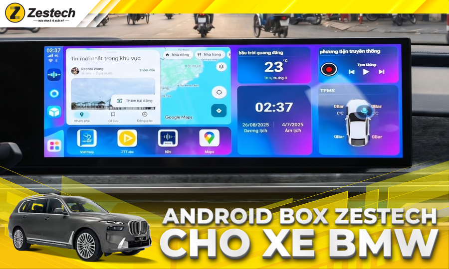 Android Box Zestech cho xe BMW