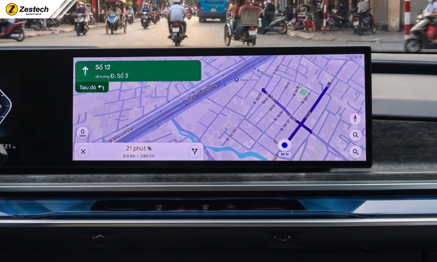 Android Box Zestech cho xe BMW 4 Android Box Zestech cho xe BMW tích họp bản đồ thông minh