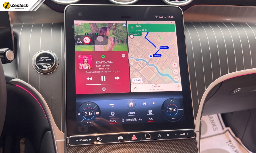 Android Box Zestech cho xe Mercedes 7 Trải nghiệm đa nhiệm Android Box Zestech cho xe Mercedes