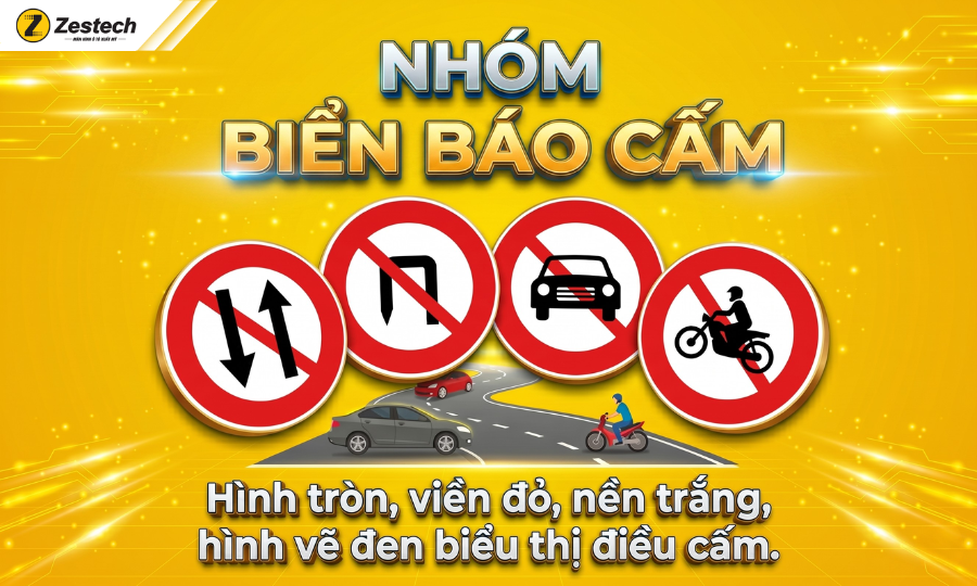 Các biển báo giao thông cần nhớ  - Phân nhóm biển cấm