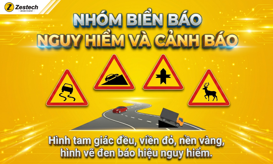 Các biển báo giao thông cần nhớ - Phân nhóm biển nguy hiểm/cảnh báo