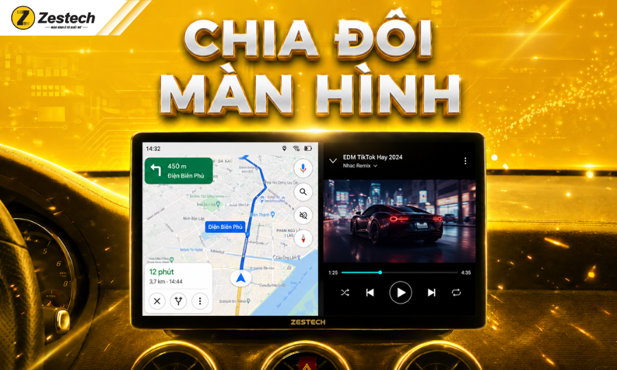 Top 5 bản đồ chỉ đường Việt Nam tốt nhất cho tài xế 6 Tính năng chia đôi màn hình - Vừa dẫn đường vừa giải trí