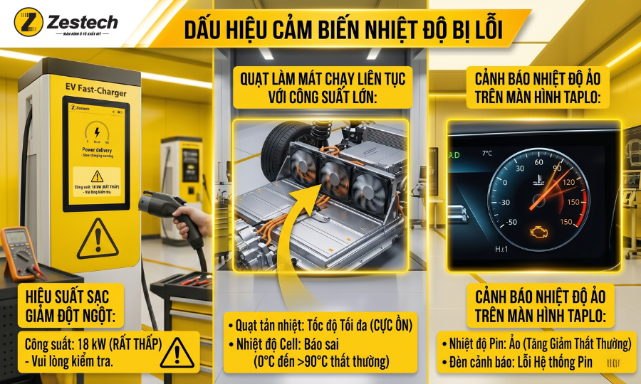 Cảm biến nhiệt độ ô tô: Cấu tạo, vai trò và lưu ý quan trọng 5 Dấu hiệu cảm biến nhiệt độ bị lỗi