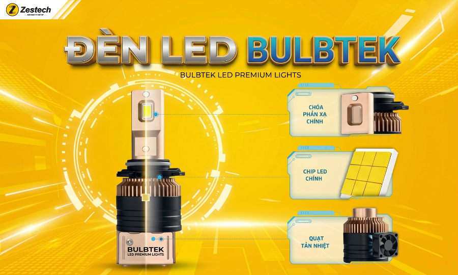 Đèn LED ô tô siêu sáng và bảng giá độ đèn mới nhất 2026 7 Bóng đèn LED ô tô Bulbtek