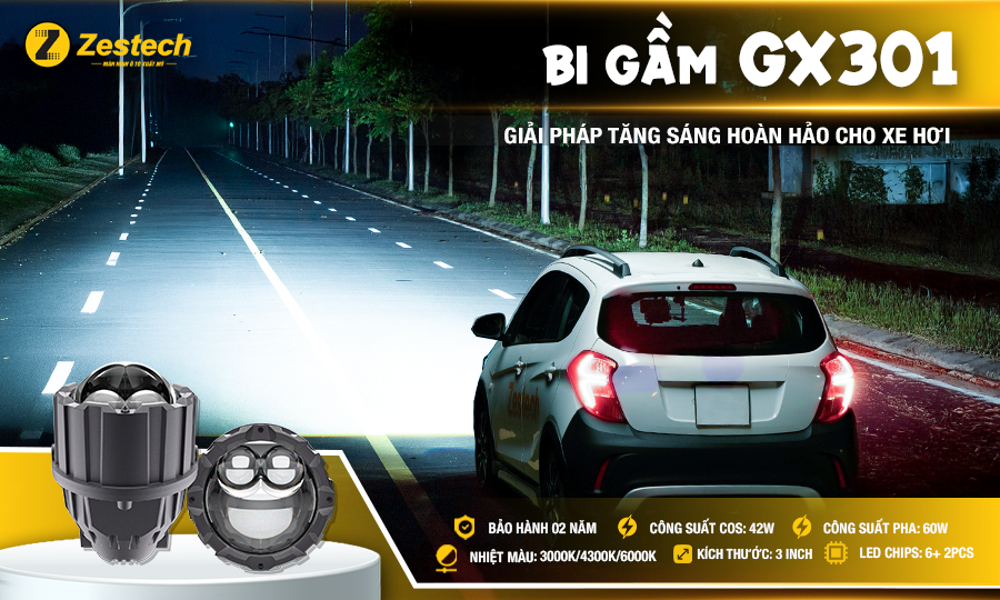 Đèn gầm ô tô? Tại sao nên độ đèn bi gầm Zestech? 6 Đèn bi gầm Zestech GX301