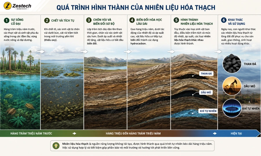 Các loại nhiên liệu ô tô phổ biến hiện nay 2 Nhiên liệu hóa thạch là gì