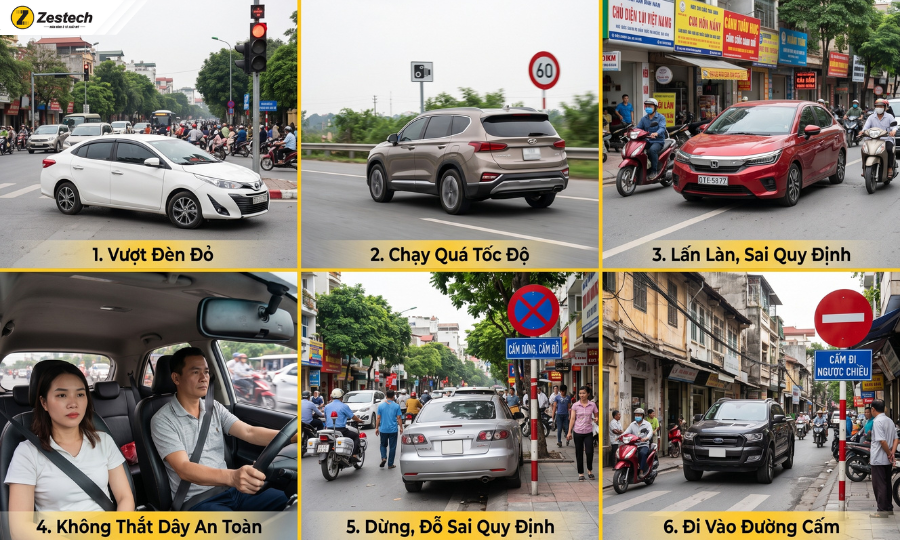 Danh sách 1000+ điểm lắp Camera giao thông Hà Nội cập nhật 5 Các lỗi vi phạm phổ biến bị camera giao thông Hà Nội ghi lại