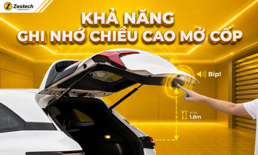Tùy chỉnh và ghi nhớ chiều cao mở cốp