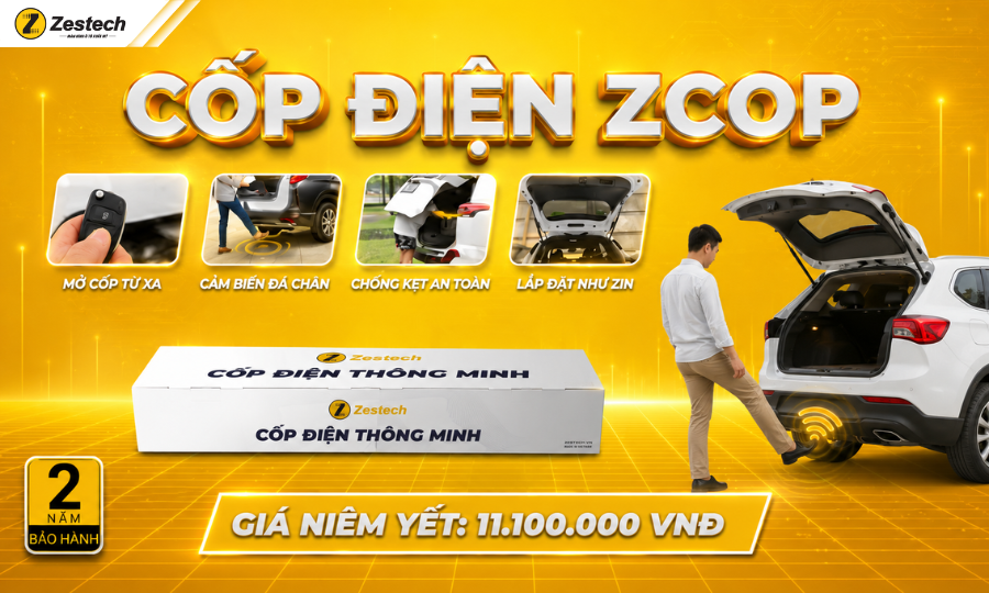 Độ cốp điện ZCOP - Tặng kèm cảm biến đá cốp