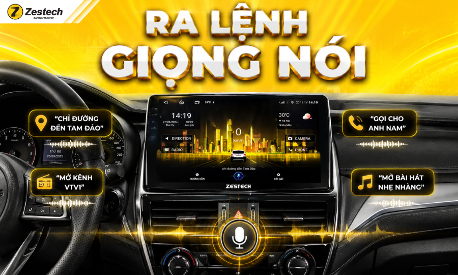 Kẹp điện thoại ô tô: Phân loại, cách gắn & 3 vị trí gắn chuẩn nhất 4 Màn hình Zestech - Tích hợp trợ lý AI KIKI, điều khiển mọi tác vụ bằng giọng nói