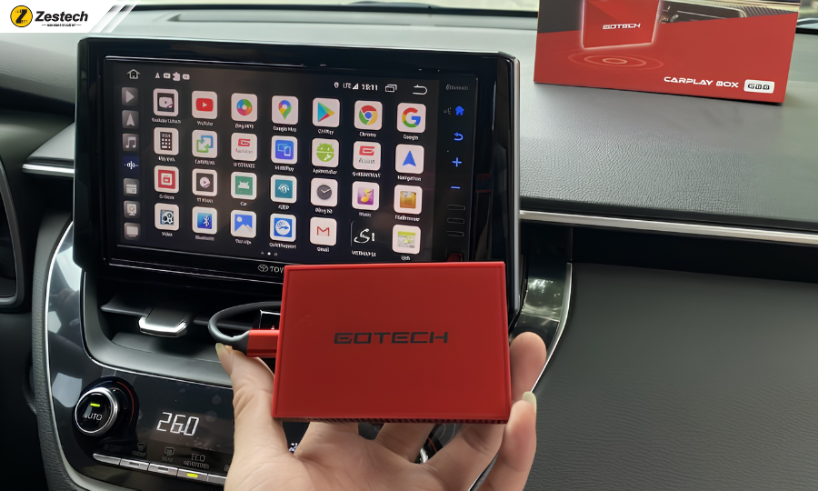 So sánh 5 dòng Android Box ô tô chính hãng 2026 10 Gotech GB8 là Android Box ô tô chính hãng được xếp ở vị trí thứ 3