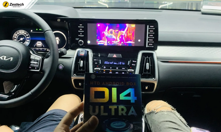 So sánh 5 dòng Android Box ô tô chính hãng 2026 13 Nghe nhạc trên Android Box ô tô chính hãng HTD D14 Ultra