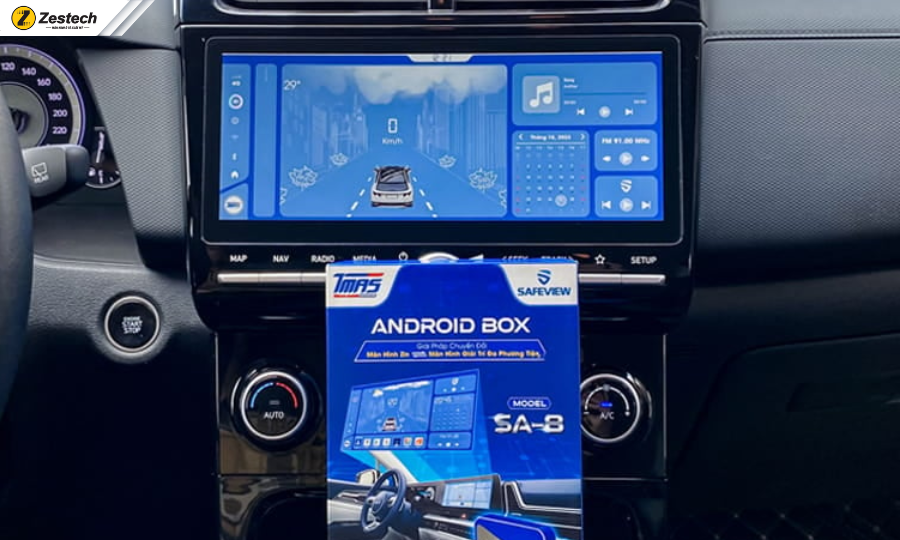 So sánh 5 dòng Android Box ô tô chính hãng 2026 14 Android Box ô tô chính hãng Safeview SA-8 có giao diện widget hiện đại