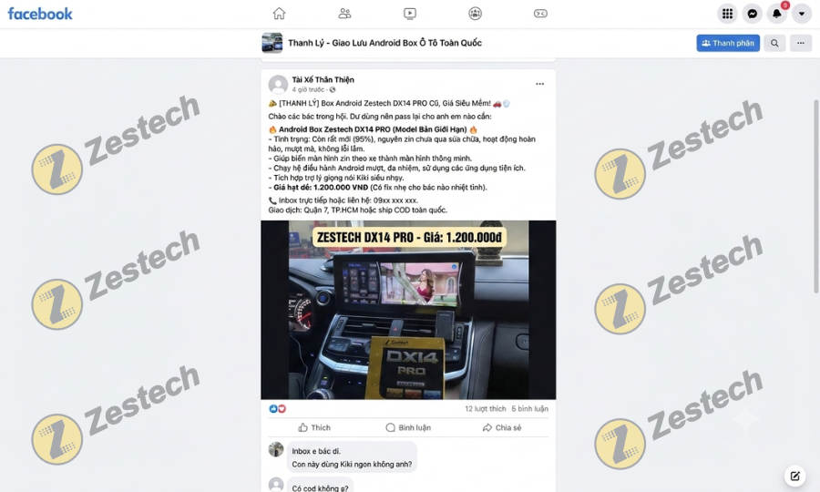 Android Box ô tô cũ thanh lý: Có nên mua không? 1 Android Box ô tô cũ thanh lý thường được đăng bán trên các hội nhóm facebook