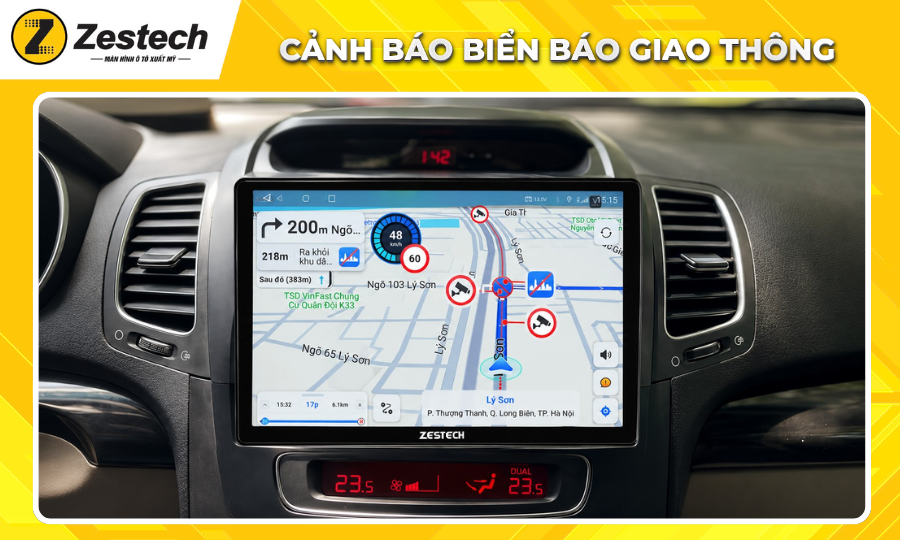 Mua Zestech tặng bản đồ online AI & sim 4G tốc độ cao 5 Bản đồ Online AI-Cảnh báo biển báo