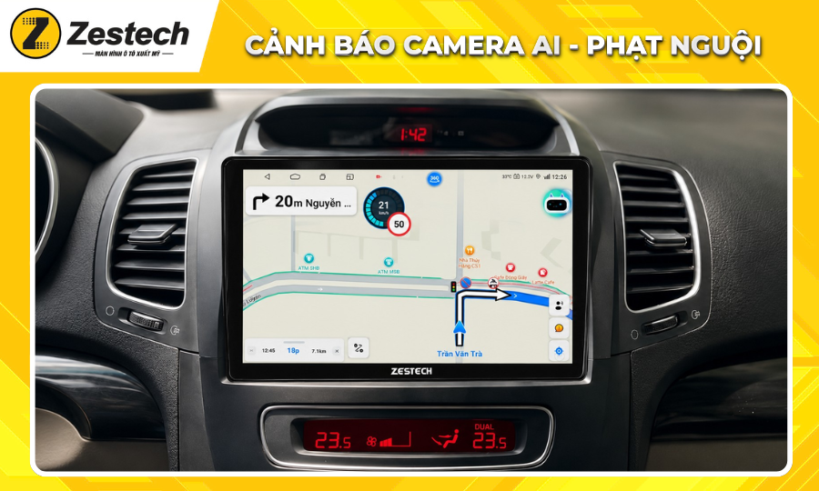 Mua Zestech tặng bản đồ online AI & sim 4G tốc độ cao 4 Bản đồ Online AI-Cảnh báo camera AI