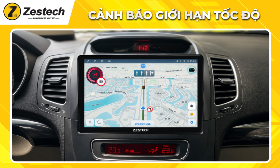 Mua Zestech tặng bản đồ online AI & sim 4G tốc độ cao 3 Bản đồ Online AI-Cảnh báo giới hạn tốc độ