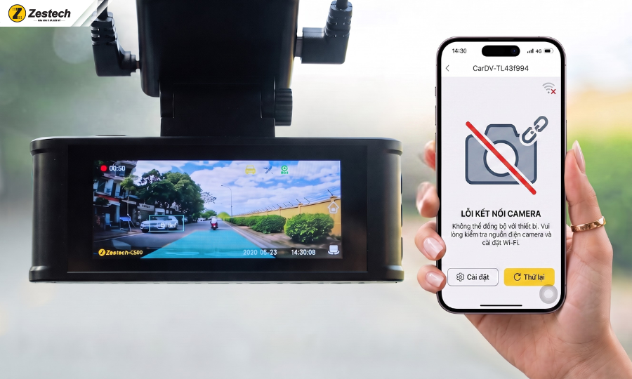 Hướng dẫn kết nối camera hành trình với điện thoại trong 3 bước 6 Lỗi không kết nối được của camera hành trình kết nối điện thoại