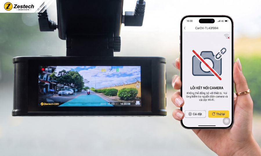 Camera ô tô không dây là gì? Top 5 camera hành trình wifi đáng mua 15 Camera ô tô không dây khi bị lỗi kết nối