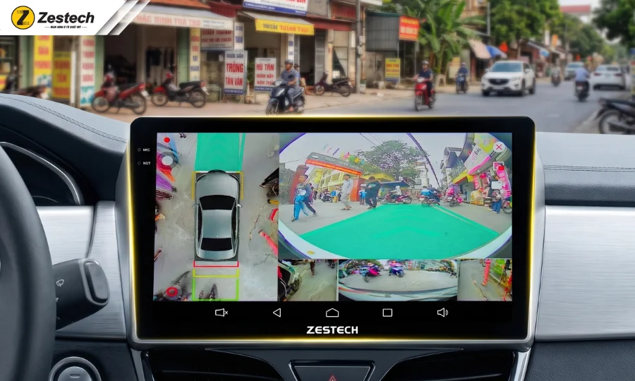 Màn hình liền camera 360 Zestech ZX ADAS-Camera 8 góc nhìn