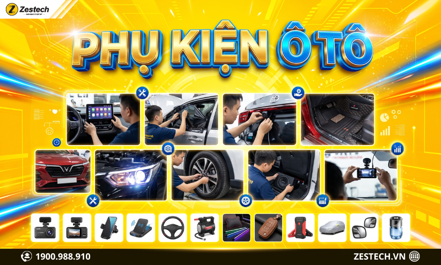Những phụ kiện ô tô, đồ chơi xe hơi thiết yếu lái mới cần biết 2026