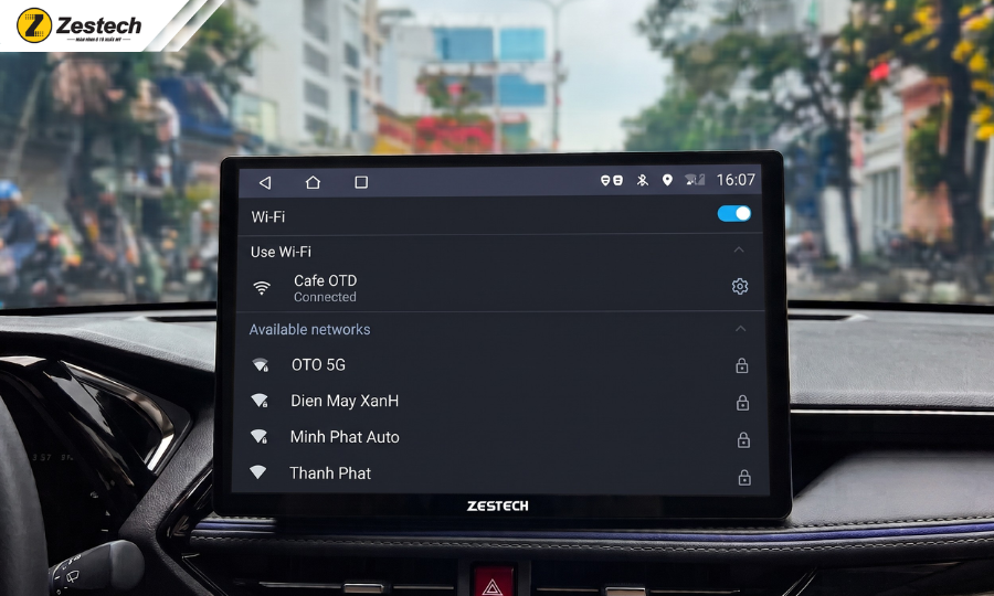 Hướng dẫn từ A-Z cách dùng các tính năng màn hình Android ô tô 2026 2 Tính năng màn hình Android ô tô-Kết nối Wifi