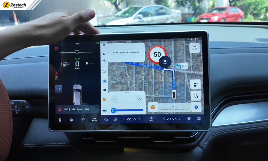 Kết nối Android Auto để sử dụng bản đồ trên màn hình zin