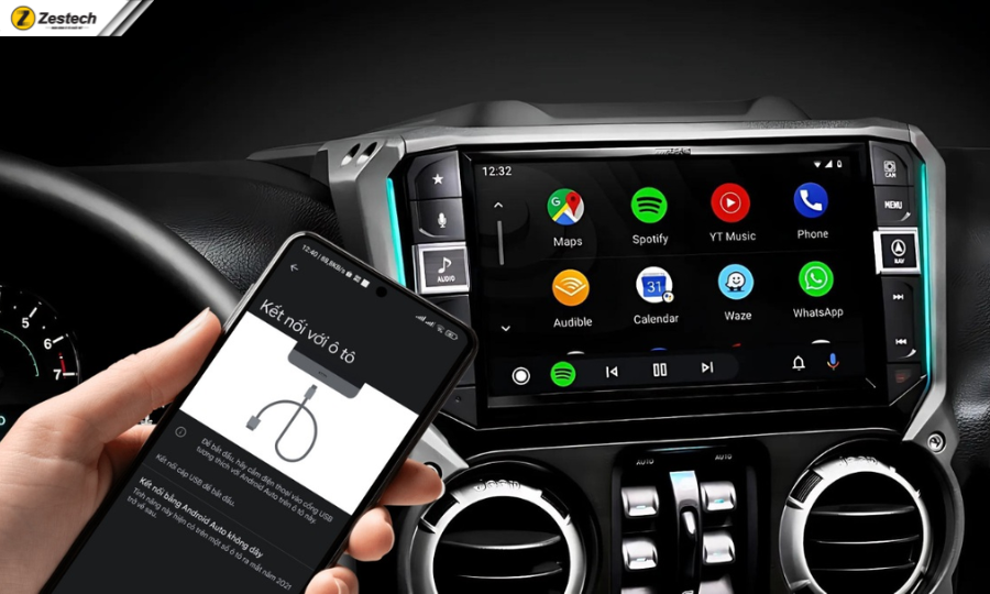 Cả điện thoại và màn hình zin của xe đều phải hỗ trợ Android Auto