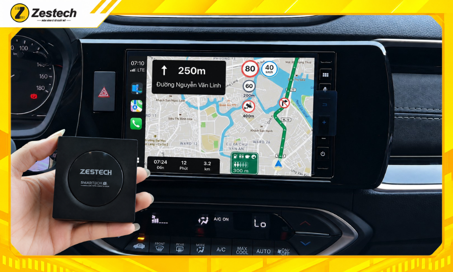Android Box cho Honda BR-V 2023-2025 tích hợp bản đồ VietMap Live