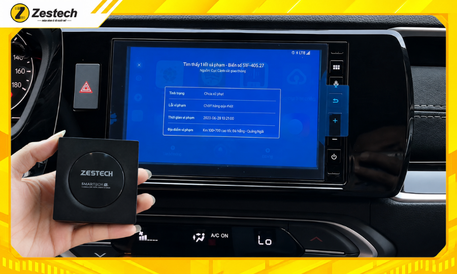Android Box cho Honda BR-V 2023 hỗ trợ tra cứu phạt nguội bằng giọng nói