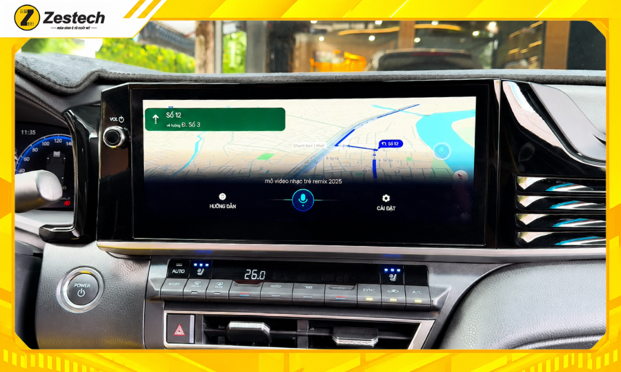 Android Box cho xe Toyota Camry - Ra lệnh giọng nói mở nhạc