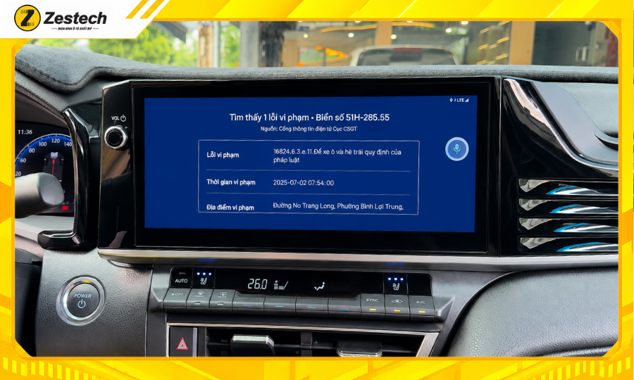 Android Box cho xe Toyota Camry - Thông tin phạt nguội
